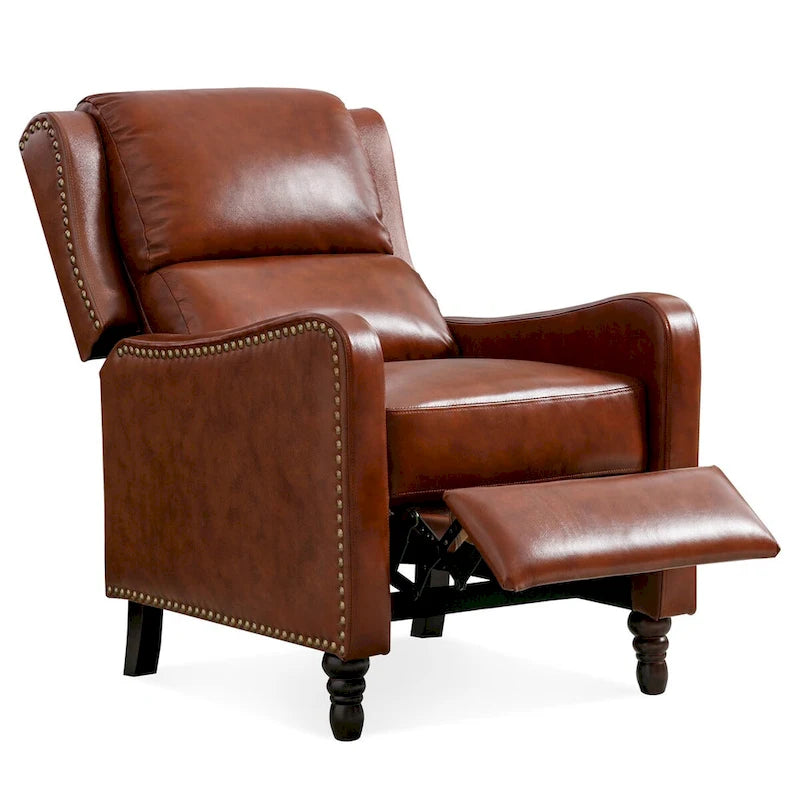 COZYMAN Genuine Leather Recliner Chair Comfortable Chairs for Living Room