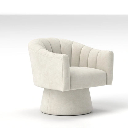 SEYNAR Modern Glam Velvet Upholstered Round Swivel Accent Arm Barrel Chair for Living Room Set of 2