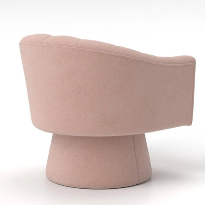 SEYNAR Modern Glam Velvet Upholstered Round Swivel Accent Arm Barrel Chair for Living Room Set of 2