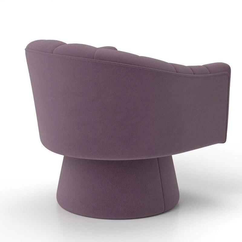 SEYNAR Modern Glam Velvet Upholstered Round Swivel Accent Arm Barrel Chair for Living Room Set of 2