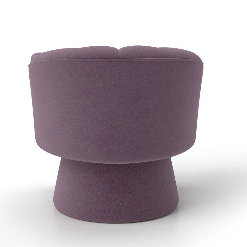 SEYNAR Modern Glam Velvet Upholstered Round Swivel Accent Arm Barrel Chair for Living Room Set of 2