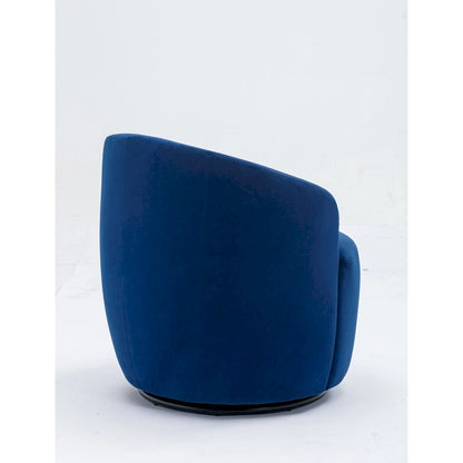 Swivel Accent Chair, Modern Round Vanity Chair for Living Room, Comfy Velvet Barrel Armchair, Small Single Sofa