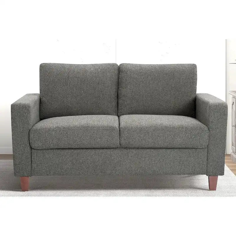 US Pride Furniture Miles Mid Century Modern Loveseat 2 Seater Sofa Couch with Reversible Back Pillows Large