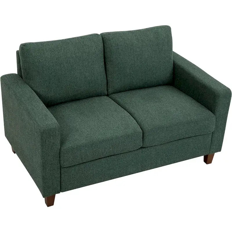 US Pride Furniture Miles Mid Century Modern Loveseat 2 Seater Sofa Couch with Reversible Back Pillows Large