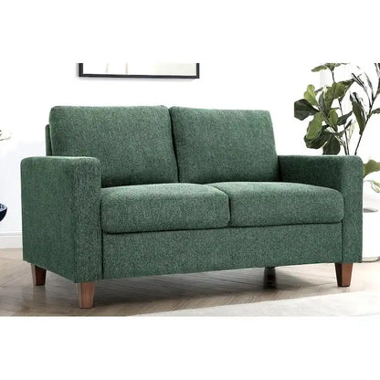 US Pride Furniture Miles Mid Century Modern Loveseat 2 Seater Sofa Couch with Reversible Back Pillows Large