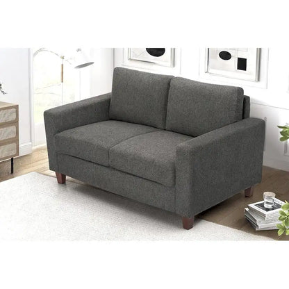 US Pride Furniture Miles Mid Century Modern Loveseat 2 Seater Sofa Couch with Reversible Back Pillows Large