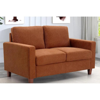 US Pride Furniture Miles Mid Century Modern Loveseat 2 Seater Sofa Couch with Reversible Back Pillows Large