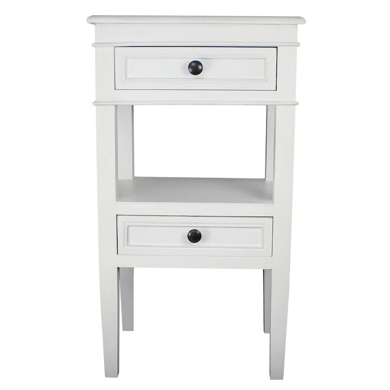 Modern Designs Middle Shelf Wooden Side Table with Two Drawers