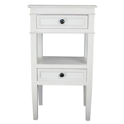 Modern Designs Middle Shelf Wooden Side Table with Two Drawers