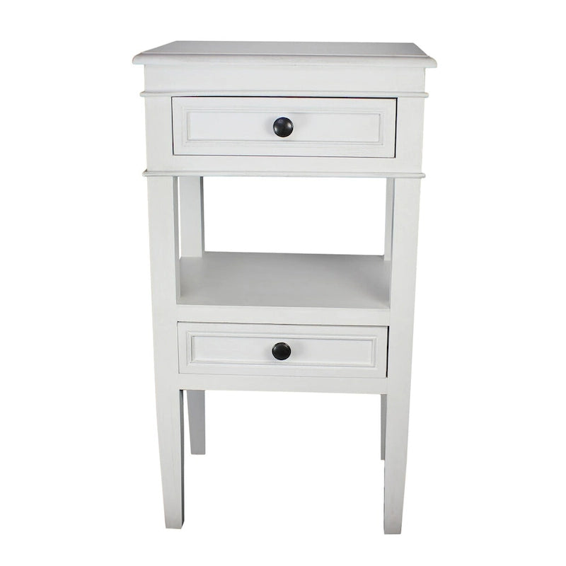 Modern Designs Middle Shelf Wooden Side Table with Two Drawers