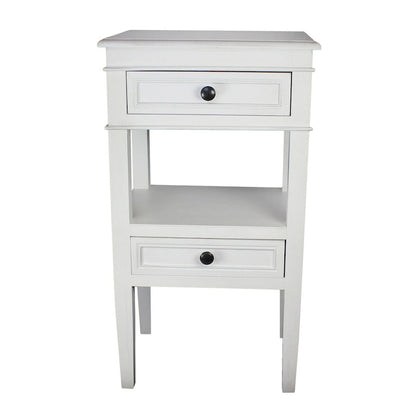Modern Designs Middle Shelf Wooden Side Table with Two Drawers