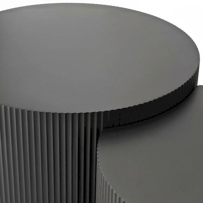 Vertical Stripe Design Nesting Coffee Table Set