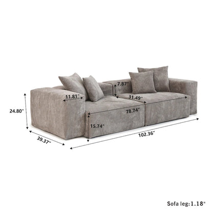 3PCS Modern Couch Set Living Room Furniture Set
