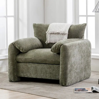 Chenille Oversized Armchair Accent Chair Single Sofa