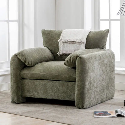 Chenille Oversized Armchair Accent Chair Single Sofa