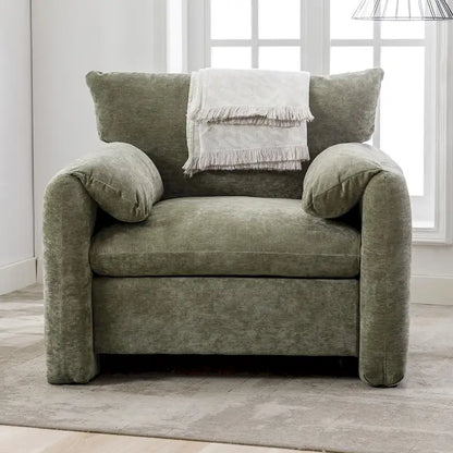 Chenille Oversized Armchair Accent Chair Single Sofa