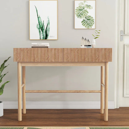 Solid Wood Console Table with 2-Drawer