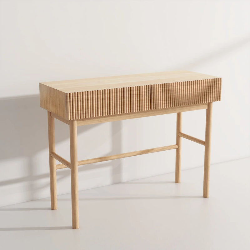 Solid Wood Console Table with 2-Drawer