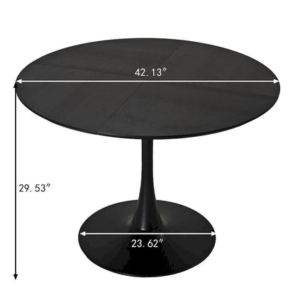 Modern Round Dining Table With Four Patchwork Tabletops