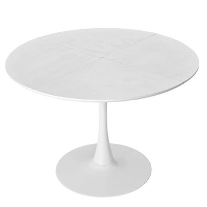 Modern Round Dining Table With Four Patchwork Tabletops