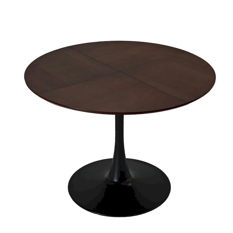 Modern Round Dining Table With Four Patchwork Tabletops