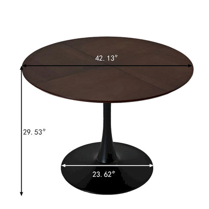 Modern Round Dining Table With Four Patchwork Tabletops