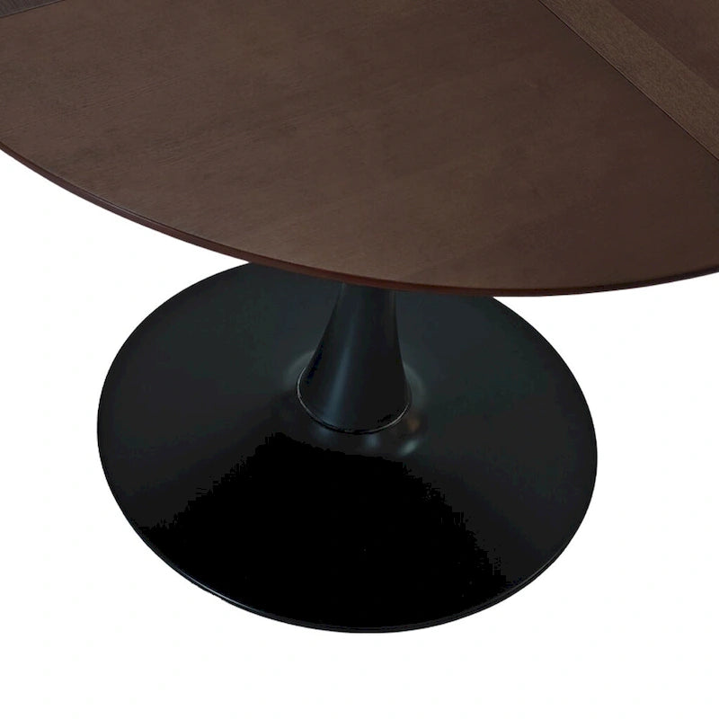 Modern Round Dining Table With Four Patchwork Tabletops