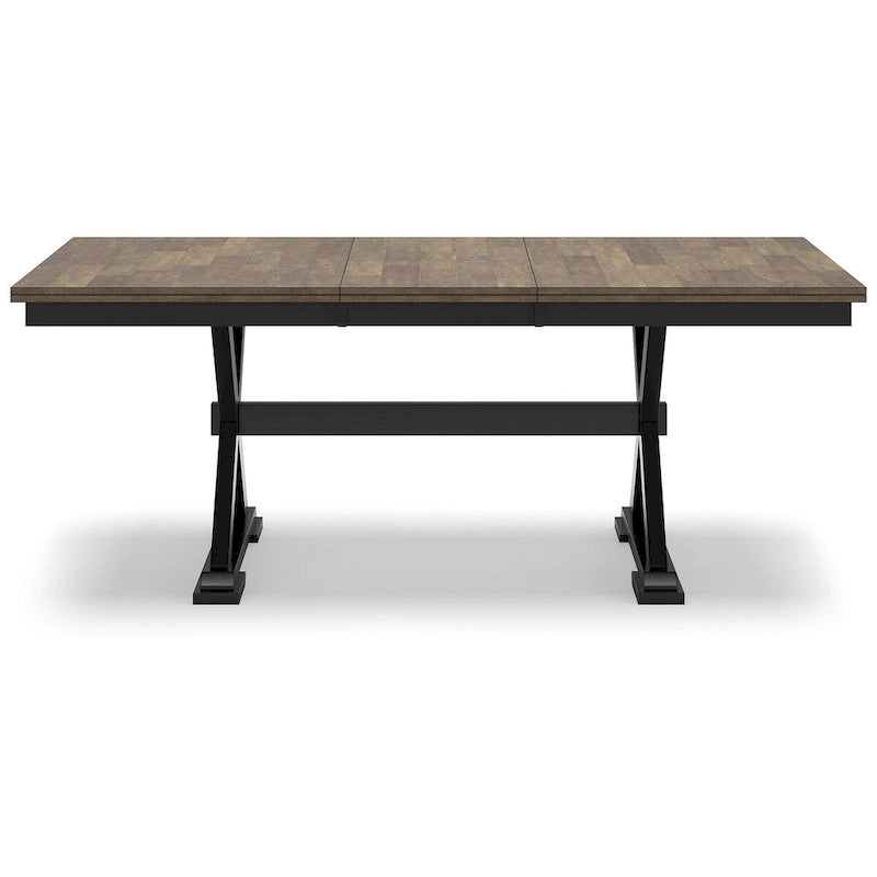 Signature Design by Ashley Wildenauer Brown/Black Dining Extension Table - 40 W x 78 D x 30.13 H