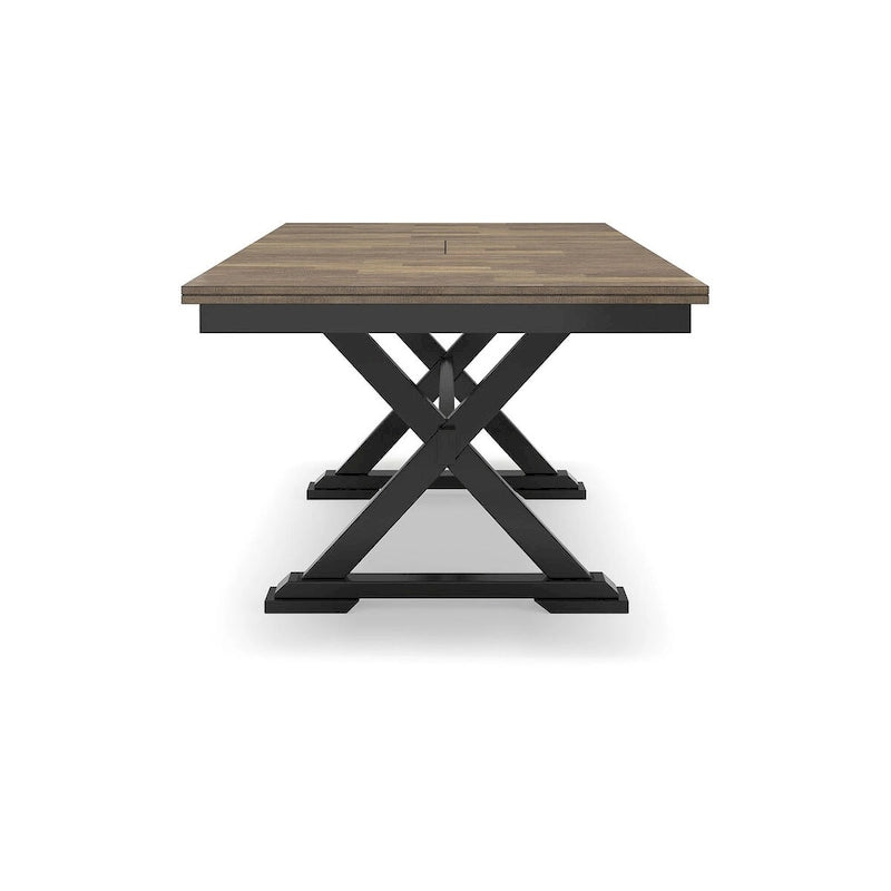 Signature Design by Ashley Wildenauer Brown/Black Dining Extension Table - 40 W x 78 D x 30.13 H