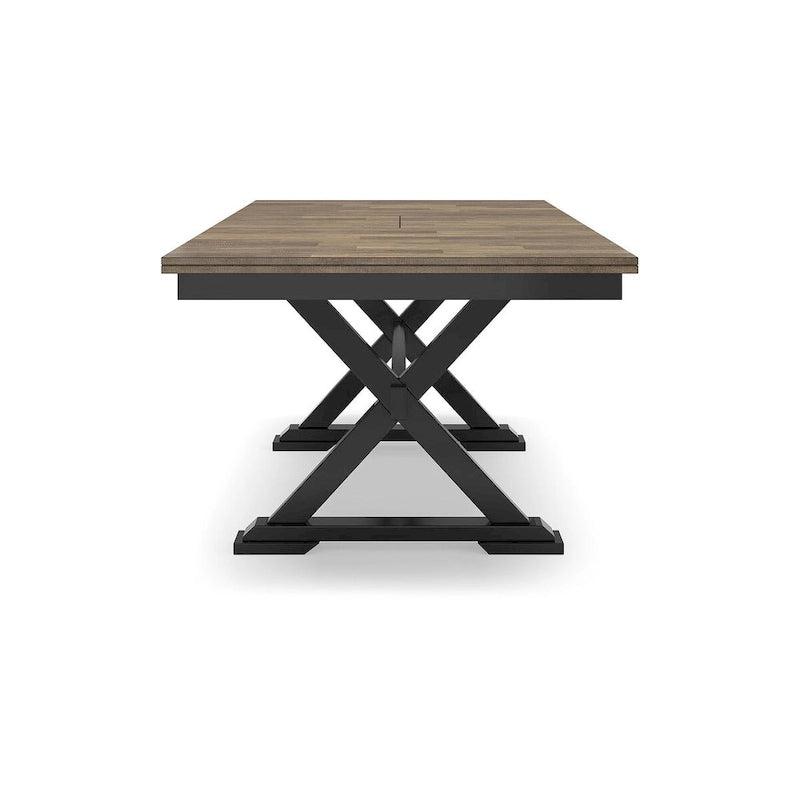 Signature Design by Ashley Wildenauer Brown/Black Dining Extension Table - 40 W x 78 D x 30.13 H
