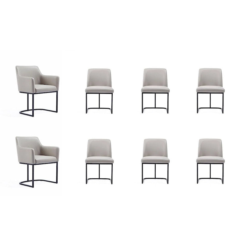 Manhattan Comfort Modern Serena Leatherette Upholstered Dining Chair Set