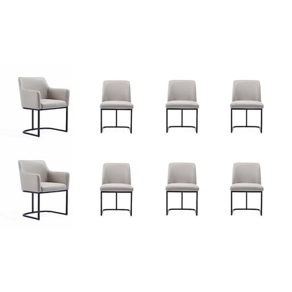Manhattan Comfort Modern Serena Leatherette Upholstered Dining Chair Set