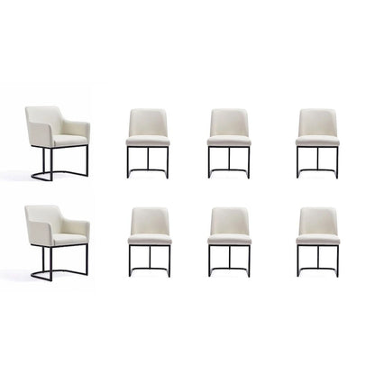 Manhattan Comfort Modern Serena Leatherette Upholstered Dining Chair Set