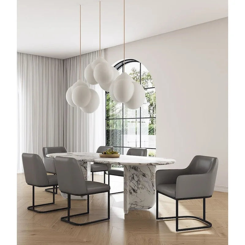 Manhattan Comfort Modern Serena Leatherette Upholstered Dining Chair Set