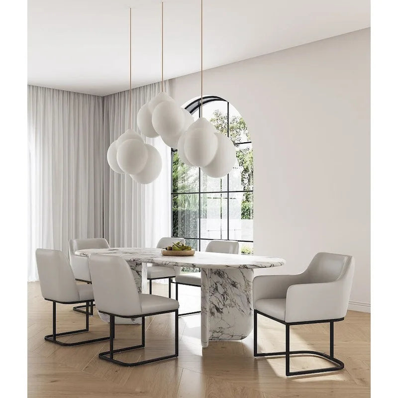 Manhattan Comfort Modern Serena Leatherette Upholstered Dining Chair Set