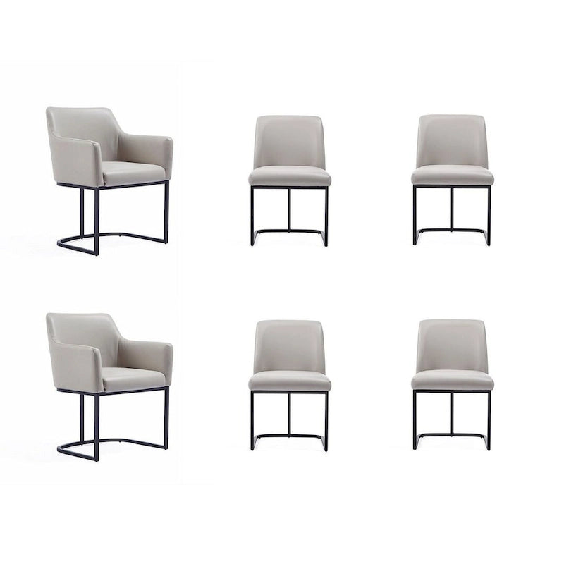 Manhattan Comfort Modern Serena Leatherette Upholstered Dining Chair Set