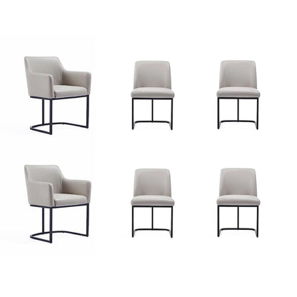 Manhattan Comfort Modern Serena Leatherette Upholstered Dining Chair Set