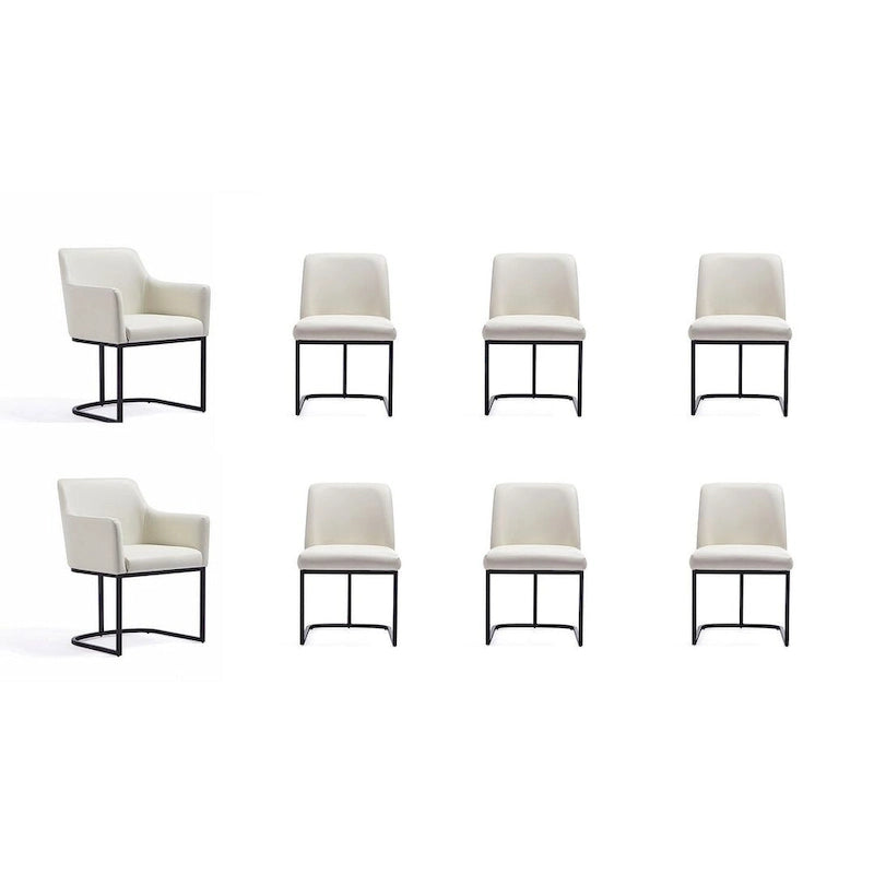 Manhattan Comfort Modern Serena Leatherette Upholstered Dining Chair Set