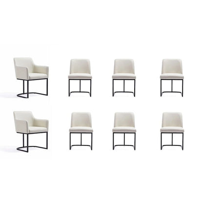 Manhattan Comfort Modern Serena Leatherette Upholstered Dining Chair Set