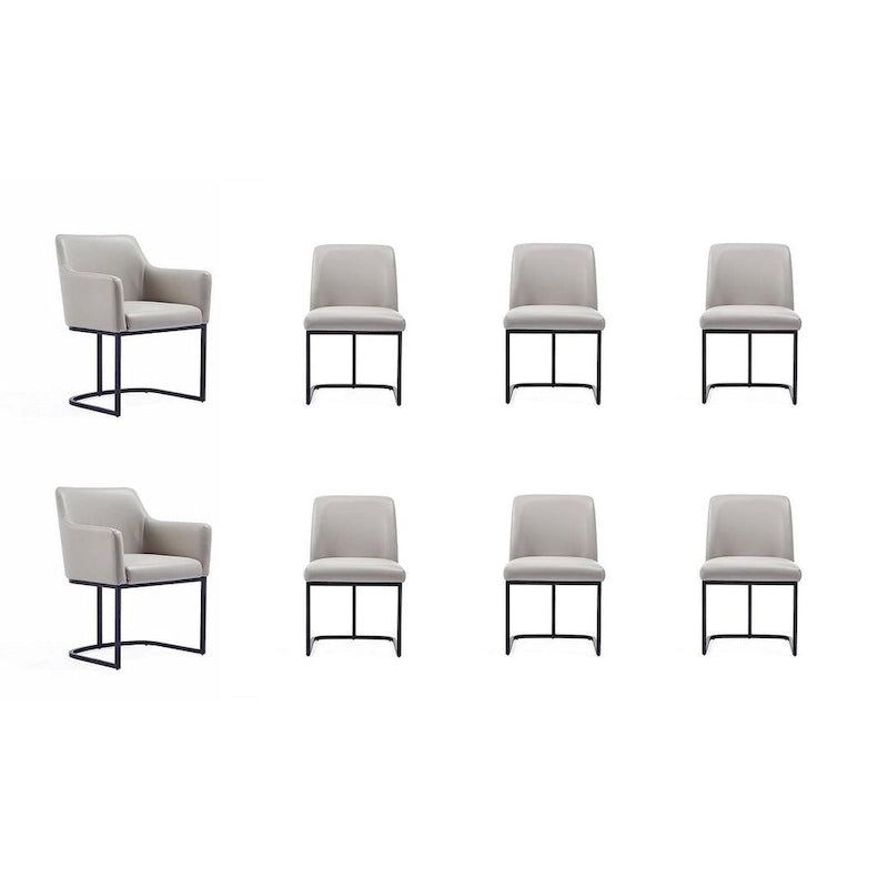 Manhattan Comfort Modern Serena Leatherette Upholstered Dining Chair Set
