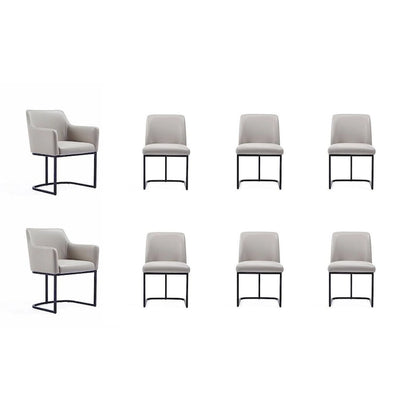 Manhattan Comfort Modern Serena Leatherette Upholstered Dining Chair Set