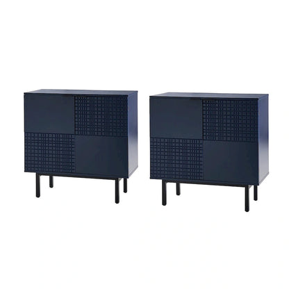 Arnold Modern 30Tall 2 Door Accent Cabinet with Metal Leg Set of 2by HULALA HOME