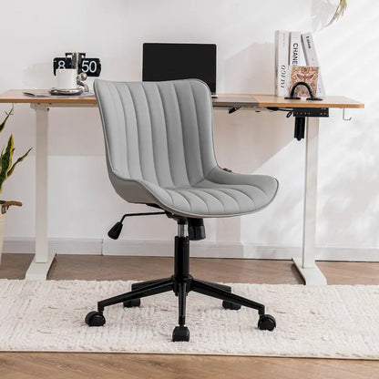 Ergonomic Office Chair Swivel Armless Desk Chair with Wheels