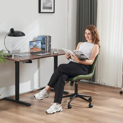 Ergonomic Office Chair Swivel Armless Desk Chair with Wheels