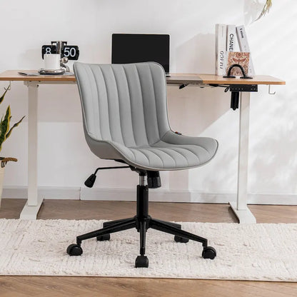 Ergonomic Office Chair Swivel Armless Desk Chair with Wheels