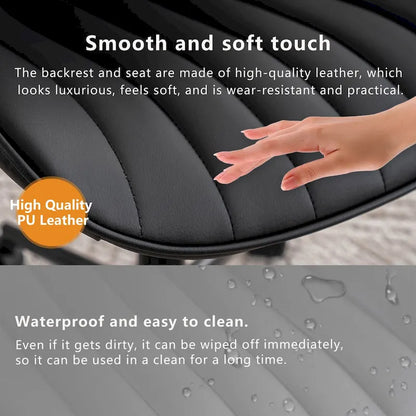Ergonomic Office Chair Swivel Armless Desk Chair with Wheels