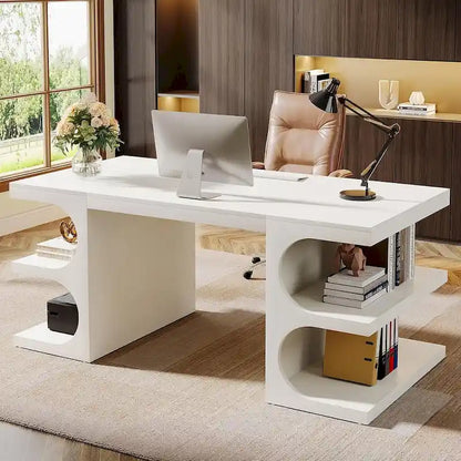 62 Executive Desk, Wood Computer Desk, Office Desk for Home Office