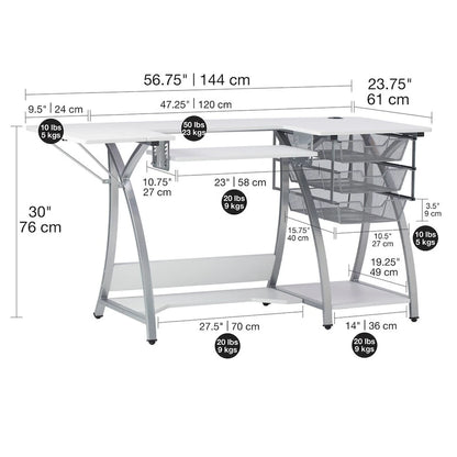 Sew Ready Pro Stitch Sewing and Craft Table with Storage