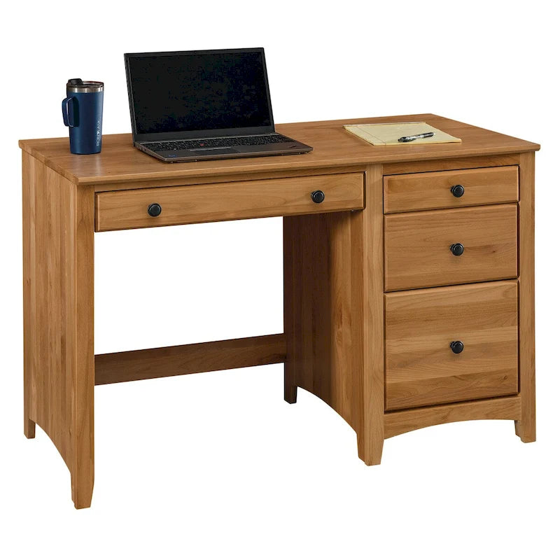 Arch+Haven Solid Wood 4 Drawer Desk