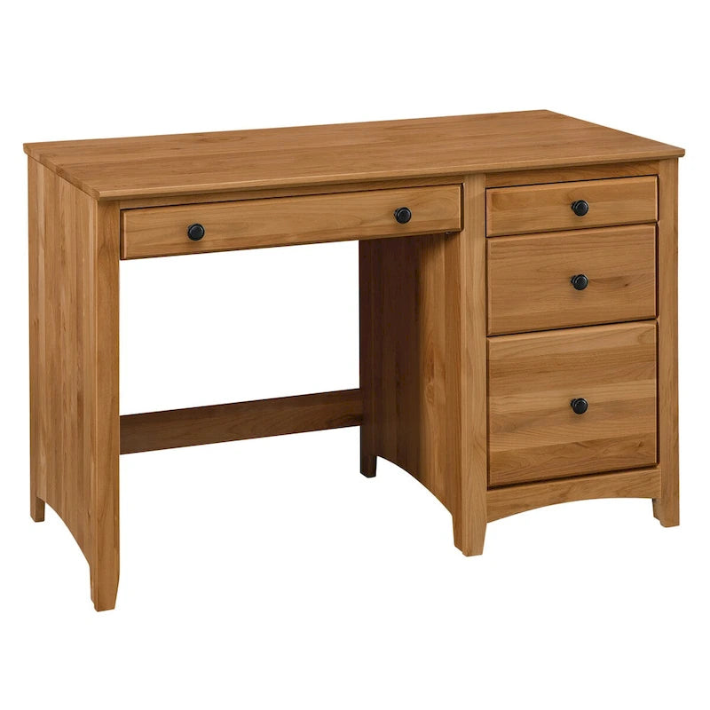 Arch+Haven Solid Wood 4 Drawer Desk